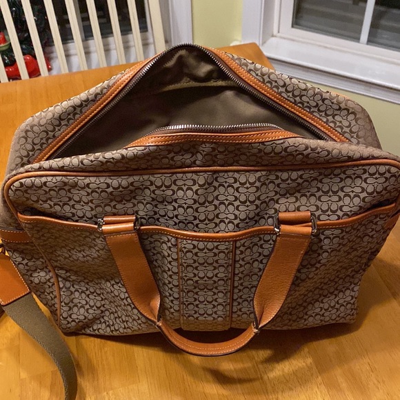 Material Coach briefcase with leather trim - Picture 5 of 6